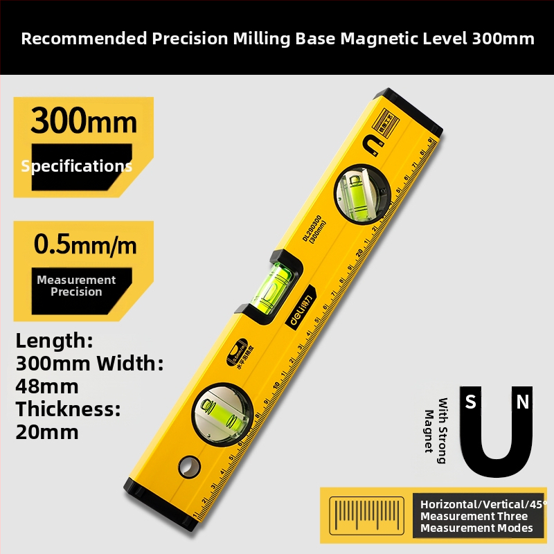 Магнитен нивелир с хоризонтална линейка, високопрецизен инструмент за дома