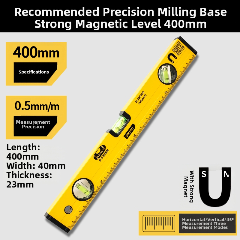 Магнитен нивелир с хоризонтална линейка, високопрецизен инструмент за дома