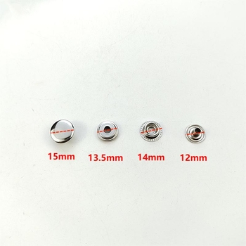 Nerūdijančio plieno dideli mygtukų segtukai rinkinys su diegimo įrankiais ir replėmis, 50 komplektų, 201 tvirtinimo elementų