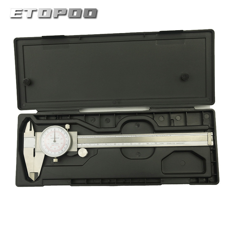 ETOPOO nehrđajući čelik vernier kaliper, dvostruka mjerna skala mm/in, preciznost 0,01 inča