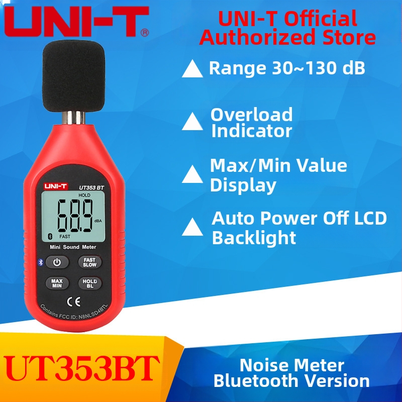 Дигитален шумомер UT353/353BT UNI-T/Uleed, мини високоточен индустриален шумомер, тегло 0.5
