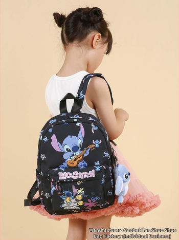 Stitch crtani ruksak, veliki kapacitet, lagan, najlon, vodootporan, otporan na habanje, naramenice s zračnim jastučićem