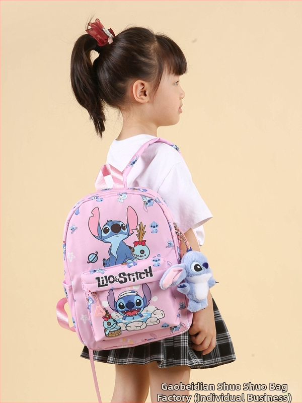 Stitch crtani ruksak, veliki kapacitet, lagan, najlon, vodootporan, otporan na habanje, naramenice s zračnim jastučićem