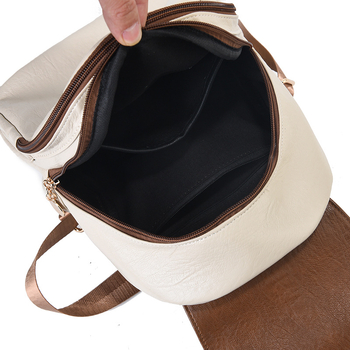 Női PU hátizsák, városi egyszerű stílus, tavasz 2025 kiadás, vízálló és lopás elleni védelem, poliészter bélés, cipzáros nyitás, belső zsebek zipzárral és telefon számára.