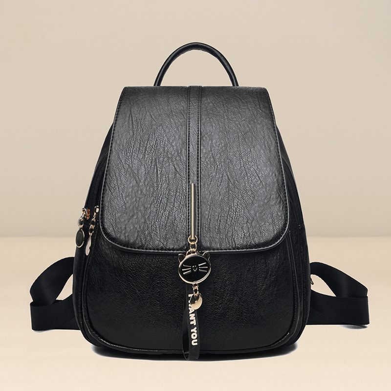 Női PU hátizsák, városi egyszerű stílus, tavasz 2025 kiadás, vízálló és lopás elleni védelem, poliészter bélés, cipzáros nyitás, belső zsebek zipzárral és telefon számára.