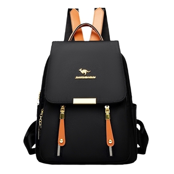 Feishun hátizsák fedéllel, PU vízálló, városi stílus, poliészter belső bélés; belső zsebek: telefonzseb, rejtett cipzáras zseb, dokumentumzseb