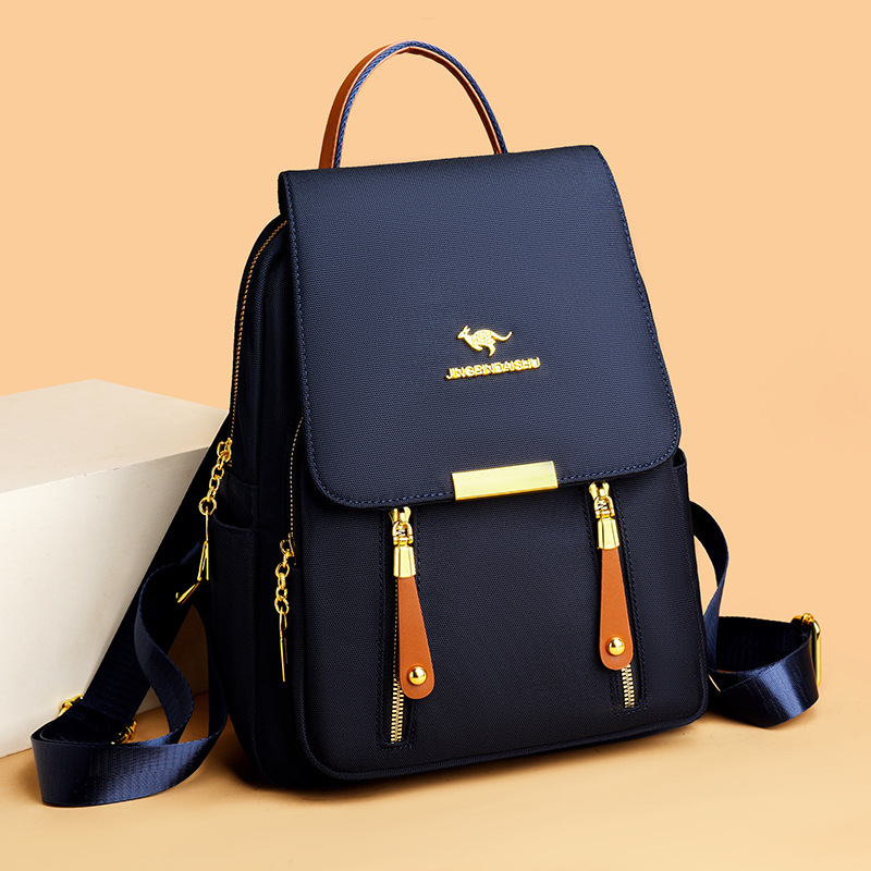 Feishun hátizsák fedéllel, PU vízálló, városi stílus, poliészter belső bélés; belső zsebek: telefonzseb, rejtett cipzáras zseb, dokumentumzseb