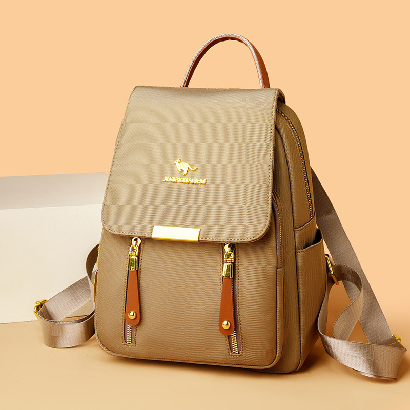 Feishun hátizsák fedéllel, PU vízálló, városi stílus, poliészter belső bélés; belső zsebek: telefonzseb, rejtett cipzáras zseb, dokumentumzseb