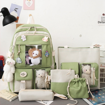 Νάιλον σχολική τσάντα με επεκτειόμενη χωρητικότητα 36–55L, κατάλληλη για φορητό υπολογιστή έως 12 ίντσες, με ιμάντες ώμου με αερό μαξιλαράκι