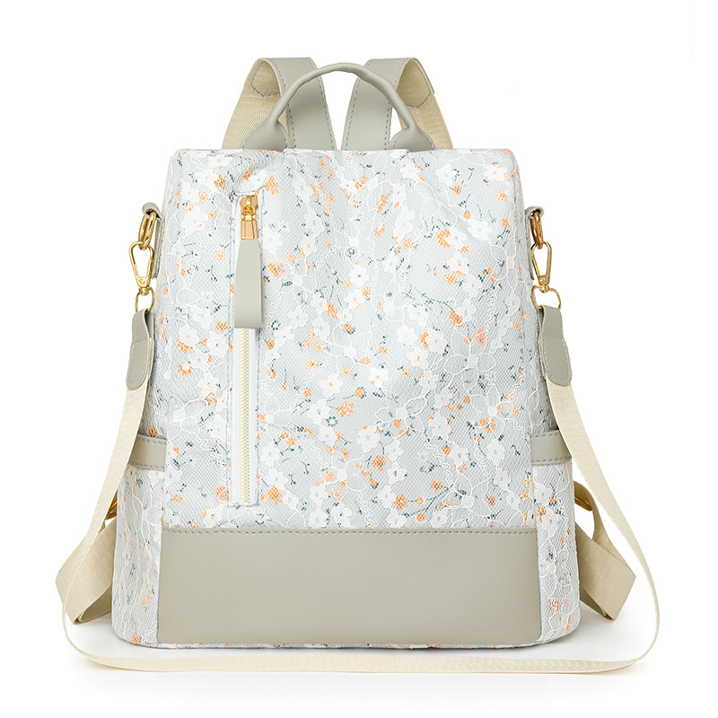 Női crossbody táska Oxford anyagból, cipzáras nyitás, rejtett cipzáras zseb, háromdimenziós kialakítás