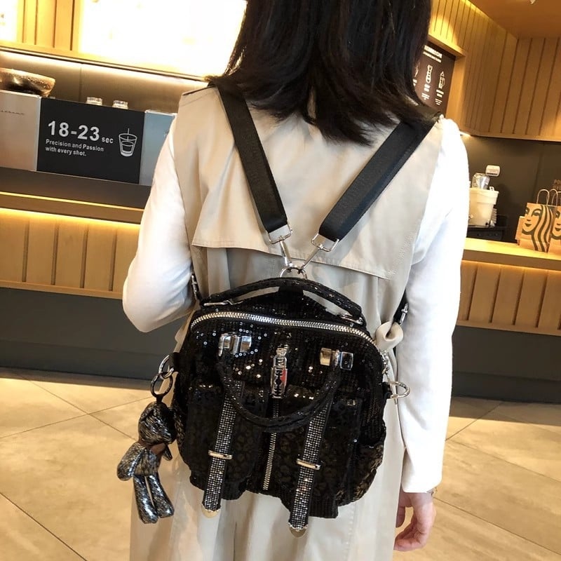 Geantă pentru femei - versatilă, crossbody/poșetă în stil coreean, design tridimensional; Primăvara 2025, închidere cu fermoar, buzunare interioare pentru telefon și ID