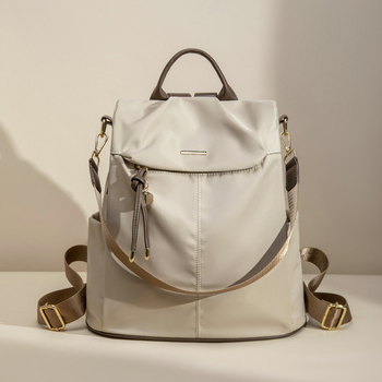 Női lopás elleni hátizsák Oxford-szövetből, cipzáras zárás, vízálló, belső cipzáras zseb, városi egyszerű stílus