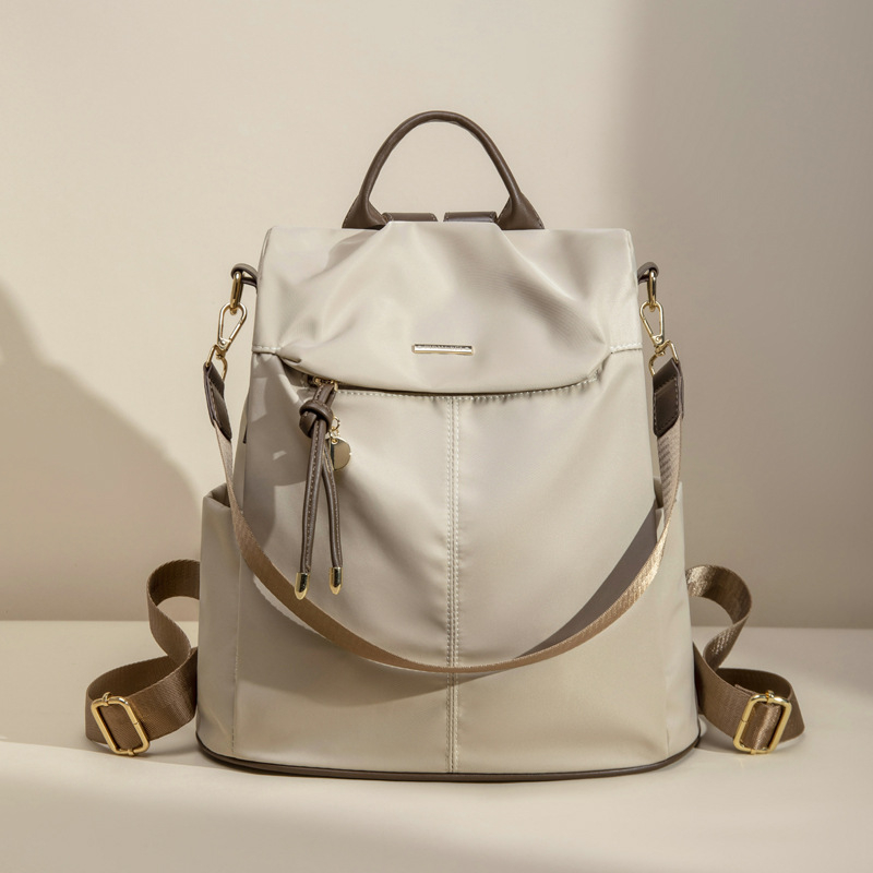 Női lopás elleni hátizsák Oxford-szövetből, cipzáras zárás, vízálló, belső cipzáras zseb, városi egyszerű stílus