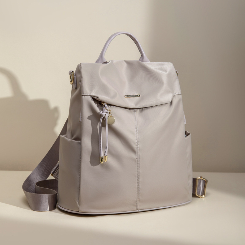 Női lopás elleni hátizsák Oxford-szövetből, cipzáras zárás, vízálló, belső cipzáras zseb, városi egyszerű stílus