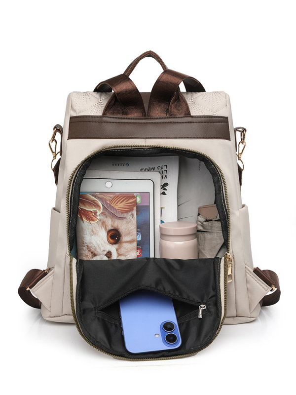 Γυναικείο σακίδιο πλάτης Louis Gustave από νάιλον, με φερμουάρ, εσωτερικός θήκη για κινητό, θήκη για ταυτότητα, λαμιναρισμένη θήκη με φερμουάρ και εσωτερικός διαχωριστής