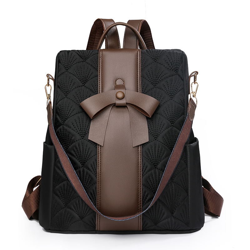 Γυναικείο σακίδιο πλάτης Louis Gustave από νάιλον, με φερμουάρ, εσωτερικός θήκη για κινητό, θήκη για ταυτότητα, λαμιναρισμένη θήκη με φερμουάρ και εσωτερικός διαχωριστής