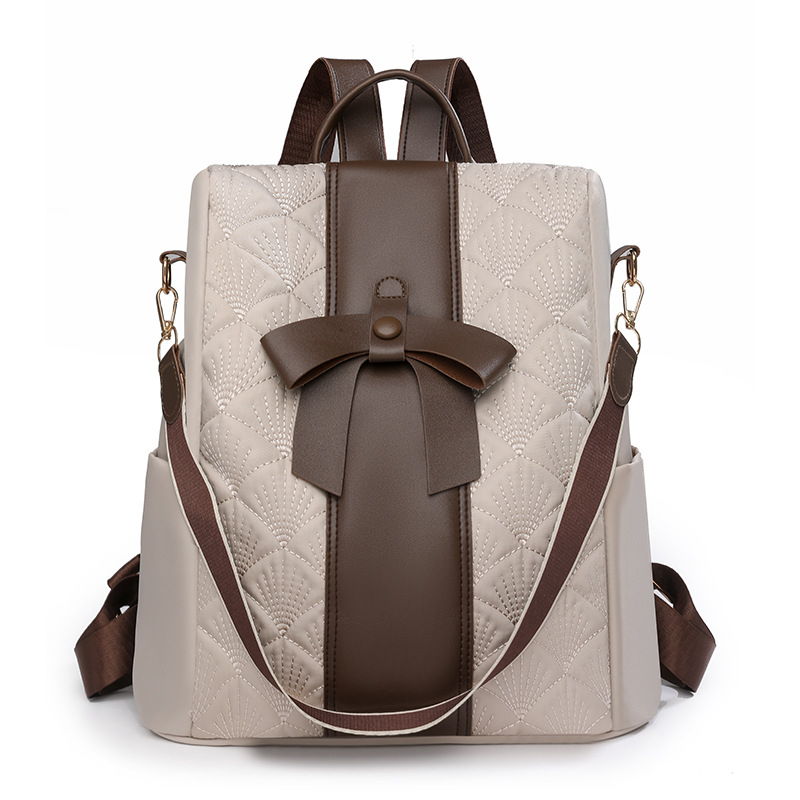 Γυναικείο σακίδιο πλάτης Louis Gustave από νάιλον, με φερμουάρ, εσωτερικός θήκη για κινητό, θήκη για ταυτότητα, λαμιναρισμένη θήκη με φερμουάρ και εσωτερικός διαχωριστής