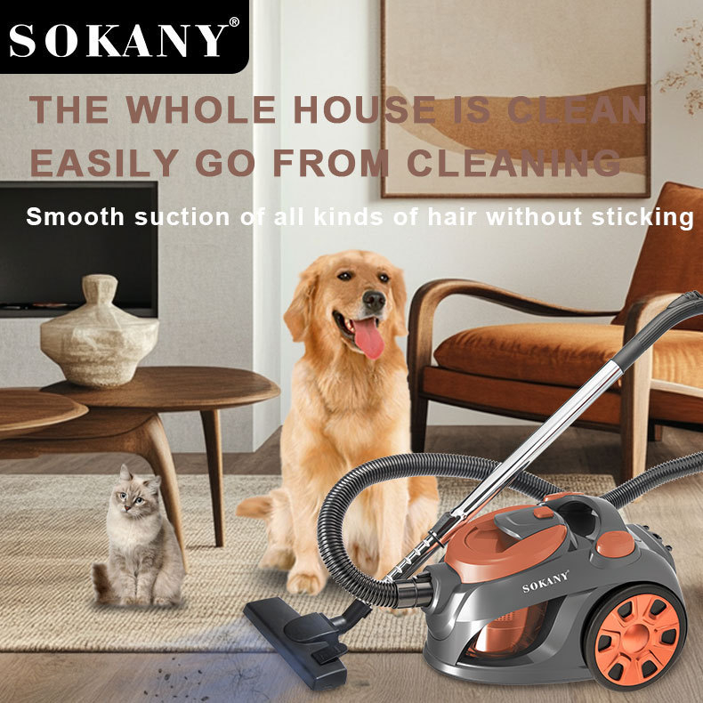 Οικιακή φορητή χειροκίνητη σκούπα — κάθετη σχεδίαση, στεγνό καθάρισμα, ισχύς 3000 W, μήκος καλωδίου περίπου 5 μ