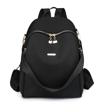 Oxford szövetből készült hátizsák, nagy kapacitású, ideális mindennapi ingázáshoz, cipzáras nyitás, belső zsebek: cipzáras zseb és telefonzseb