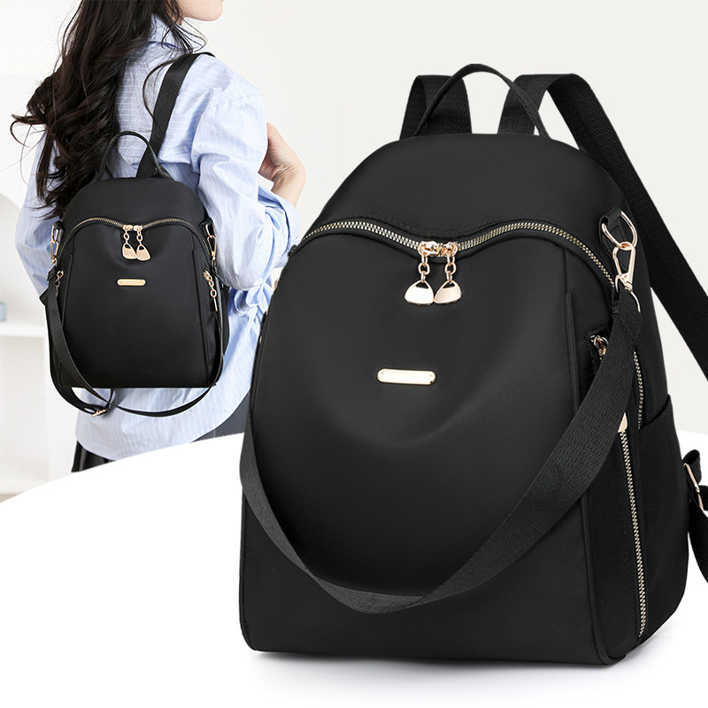 Oxford szövetből készült hátizsák, nagy kapacitású, ideális mindennapi ingázáshoz, cipzáras nyitás, belső zsebek: cipzáras zseb és telefonzseb