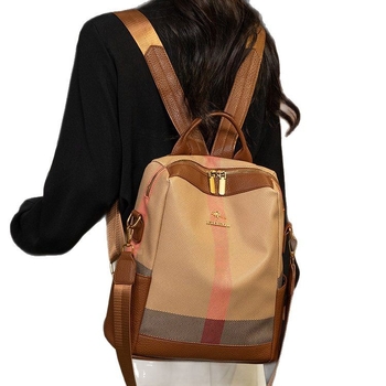 Női PU bőr hátizsák – tavasz 2025, cipzár, poliészter bélés, belső ID zseb