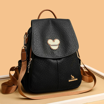 Marhabőr mintás hátizsák, valódi bőr, városi egyszerű stílus, többfunkciós utazásokhoz, belső cipzáras rekesz, telefon- és személyi igazolvány zsebek