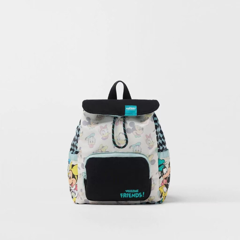 Nylon gyerek hátizsák Mickey Mouse dizájnnal, aranyos stílus, óvodásoknak, tavasz 2024