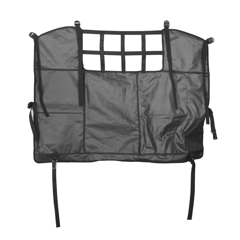 Jeep Wrangler JK/JL számára készült belső tároló táska (07–19) — hátsó üléses poggyász háló, szervező, anyag 600D Oxford