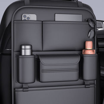 Chiweng Органайзер за задната част на автомобилната седалка – изкуствена кожа, с дръжка, национален стил