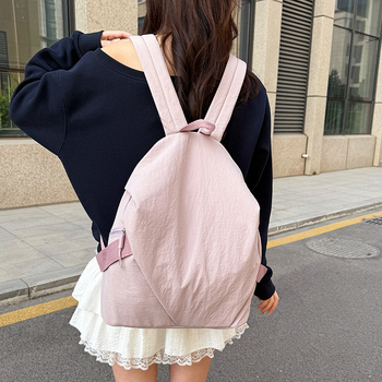 Раница за училище, нейлон, обем 20–35 л, дишаща, извита презрамка