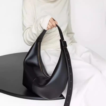 Samgite Tote торба, стил киберфункция, PU материя, овална форма, отваряне с цип, вътрешен джоб с цип