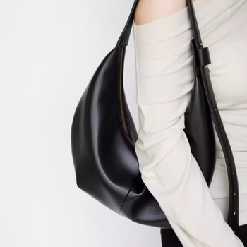 Samgite Tote торба, стил киберфункция, PU материя, овална форма, отваряне с цип, вътрешен джоб с цип