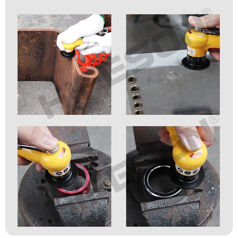 Мини пневматична ръчна машина за заобляне на ъгли, Sea Flying Shark, модел 45RC, мощност 45RC, предназначена за обработка на прави ъглови филета