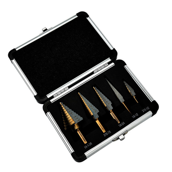 Σετ βήμα-τρυπανιών Pagoda Diamond, 5 τεμάχια, από χάλυβα υψηλής περιεκτικότητας σε άνθρακα, DIYT