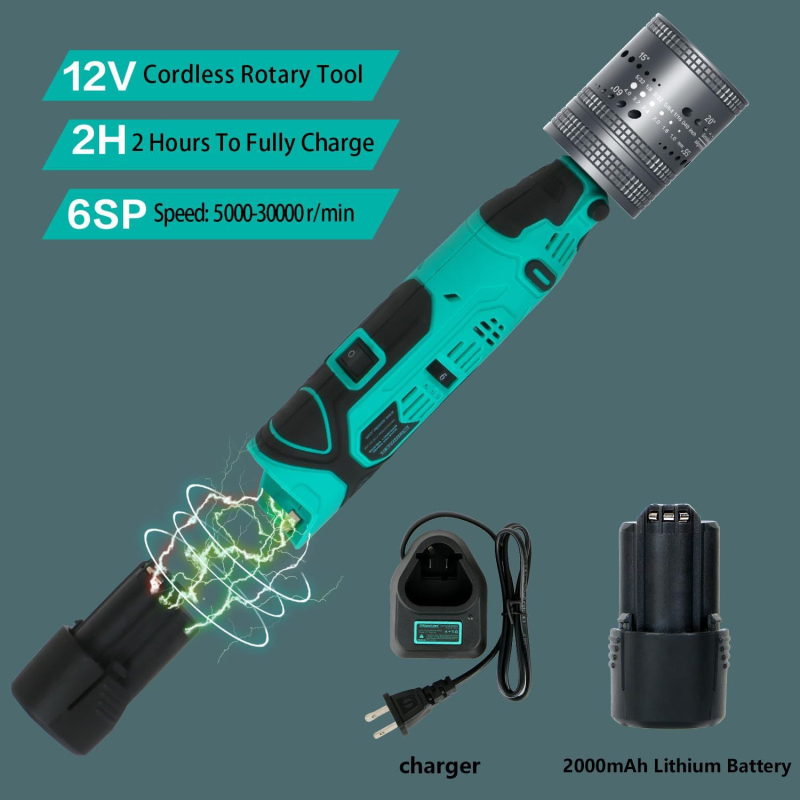 Безжичен 12V ръчен шлайф за гравиране и полиране – многофункционален, шлифоване на волфрамови електроди, стоманен корпус