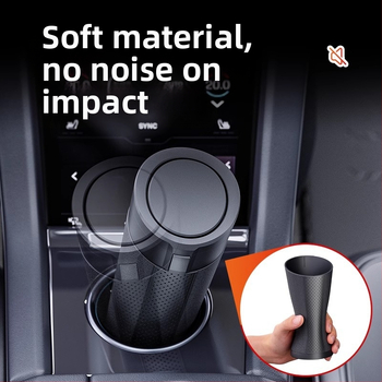 Κάδος απορριμμάτων αυτοκινήτου, φορητός ABS κάδος αποθήκευσης με σχήμα βαρελιού, αδιάβροχος και ανθεκτικός στην πίεση, δυνατότητα εκτύπωσης λογότυπου