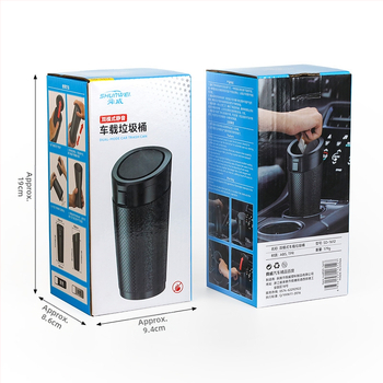 Κάδος απορριμμάτων αυτοκινήτου, φορητός ABS κάδος αποθήκευσης με σχήμα βαρελιού, αδιάβροχος και ανθεκτικός στην πίεση, δυνατότητα εκτύπωσης λογότυπου