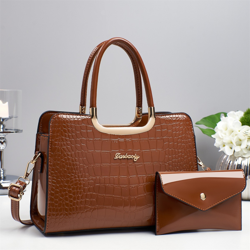 PU кожа кръстосана през рамо чанта за бизнес с монетник, хоризонтална квадратна форма, цип, вътрешни джобове (с цип, за мобилен телефон, за ID), марка Shichen, пролет 2025