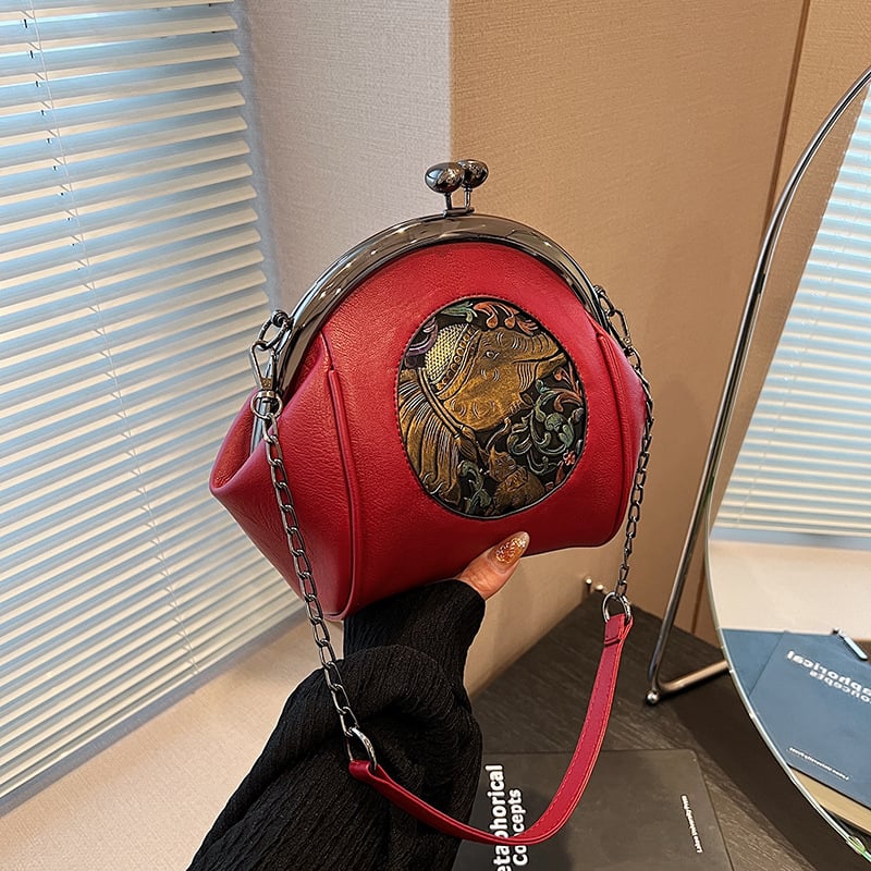 Geantă shell din PU, închidere cu capac, curea crossbody; interior: fermoar, buzunar pentru telefon, buzunar pentru ID