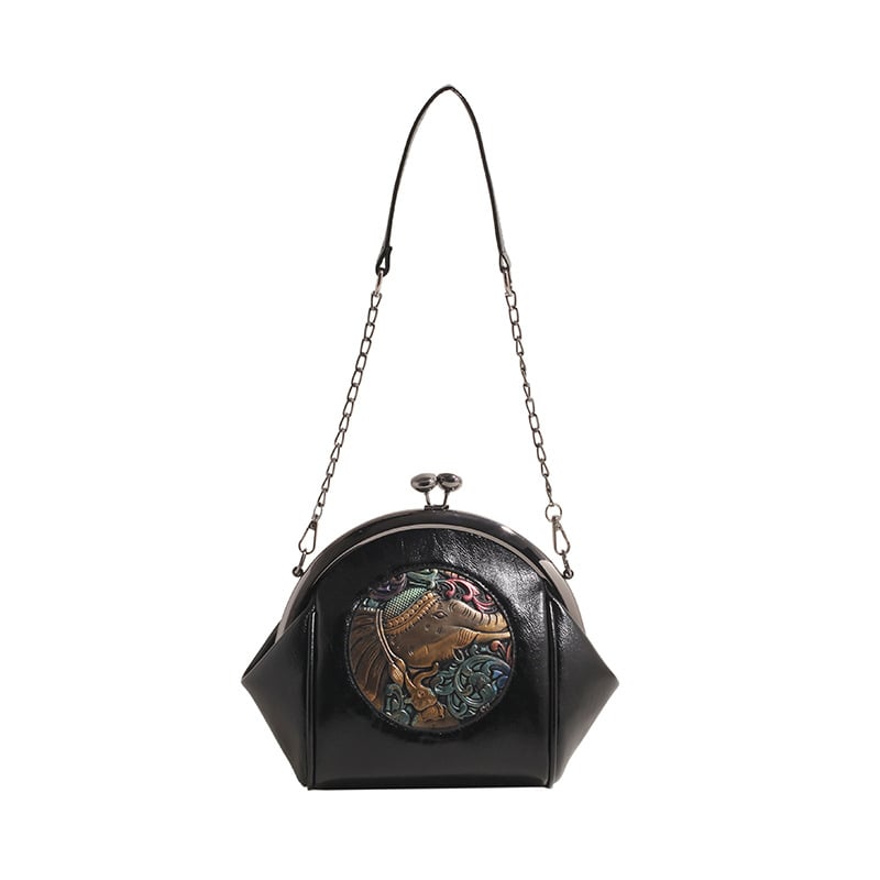 Geantă shell din PU, închidere cu capac, curea crossbody; interior: fermoar, buzunar pentru telefon, buzunar pentru ID