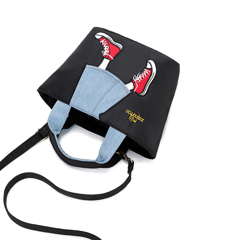 Nylon torba Mis zapatos, horizontalno kvadratni oblik, peach-skin podstava, unutarnja pretinica za telefon