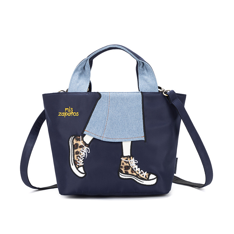 Nylon torba Mis zapatos, horizontalno kvadratni oblik, peach-skin podstava, unutarnja pretinica za telefon