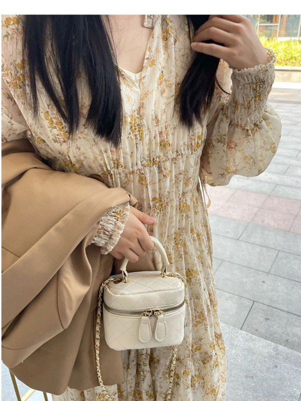 Geantă crossbody circulară din PU, cu fermoar, stil urban, căptușeală poliester — Li Tea