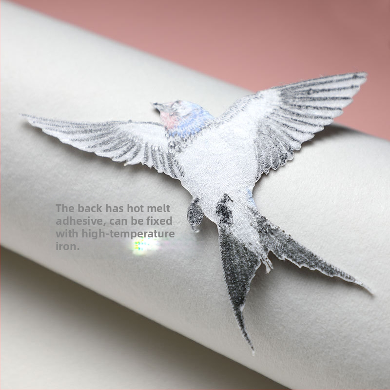 Lyginamas išsiuvinėtas pleistras — medžiaga: rayon, skirta drabužiams, Rainbow embroidery