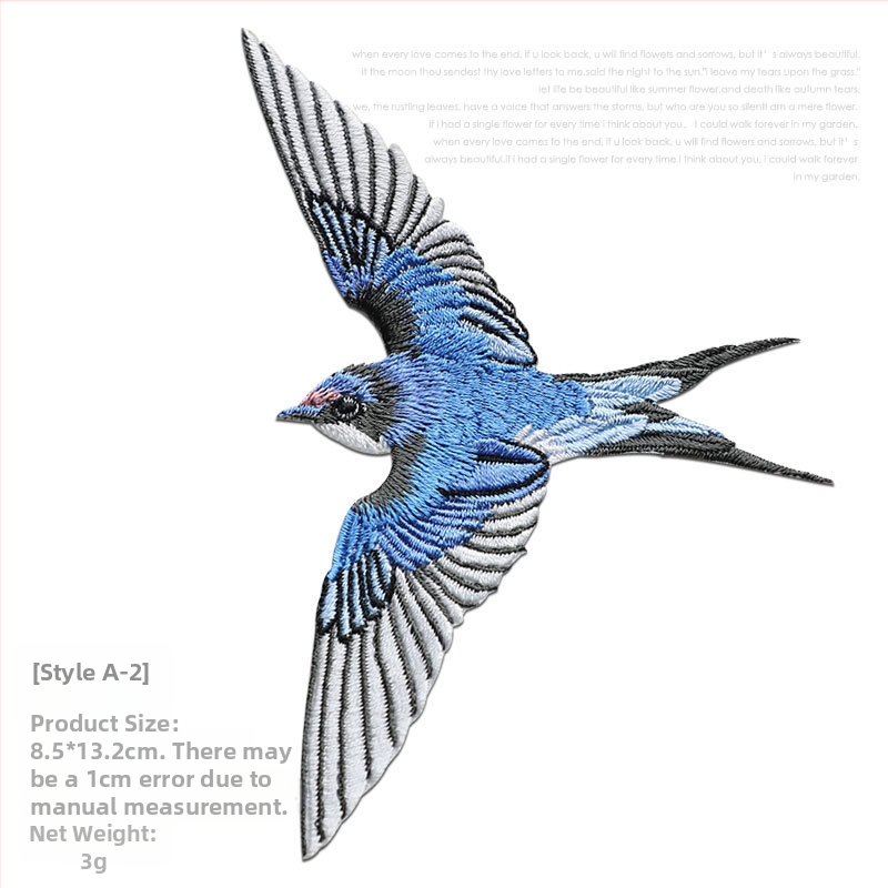 Lyginamas išsiuvinėtas pleistras — medžiaga: rayon, skirta drabužiams, Rainbow embroidery