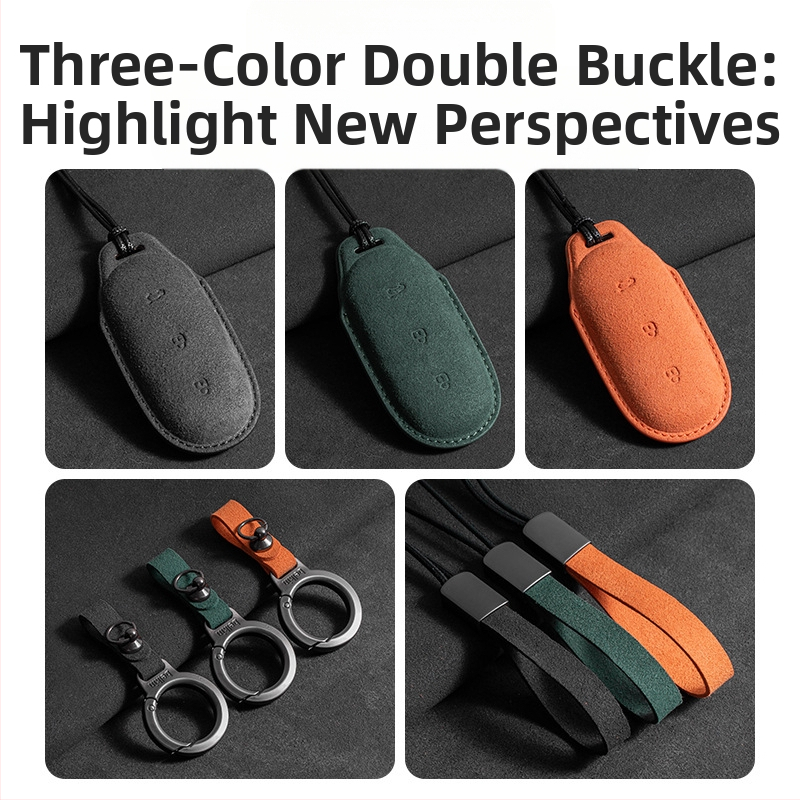 Калъф за ключ за Ideal L7/L8/L9 Max и Ideal One — замша, прост стил, защитно въже и катарама