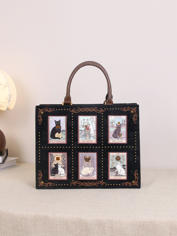 M.T MISS TOTE Унисекс чанта от PU, хоризонтална квадратна форма, с цип и подплата от полиестер