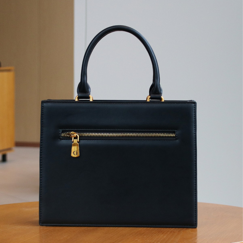 M.T MISS TOTE Унисекс чанта от PU, хоризонтална квадратна форма, с цип и подплата от полиестер