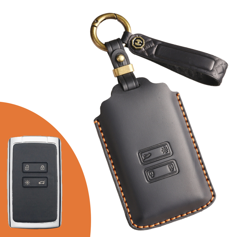 Renaulti retro nahast võtmeümbris – veisnahk, retro tuule stiil, kohandatav töötlemine