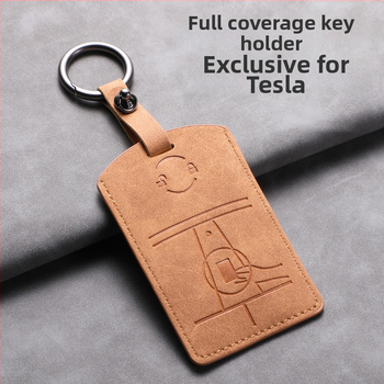 Tesla θήκη κάρτας κλειδιού — δέρμα προβάτου — απλό στυλ